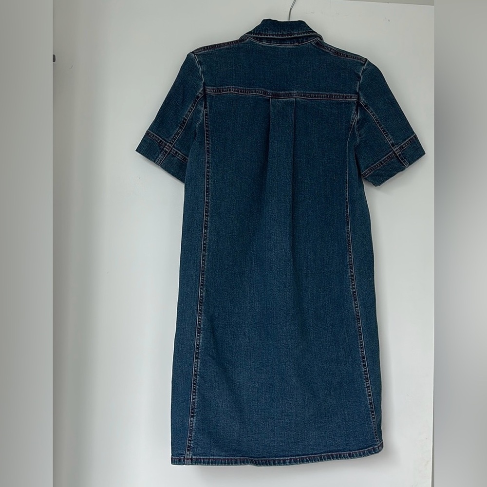 See by Chloé Dark Wash Denim Zip Front Mini Dress - Picture 2 of 4